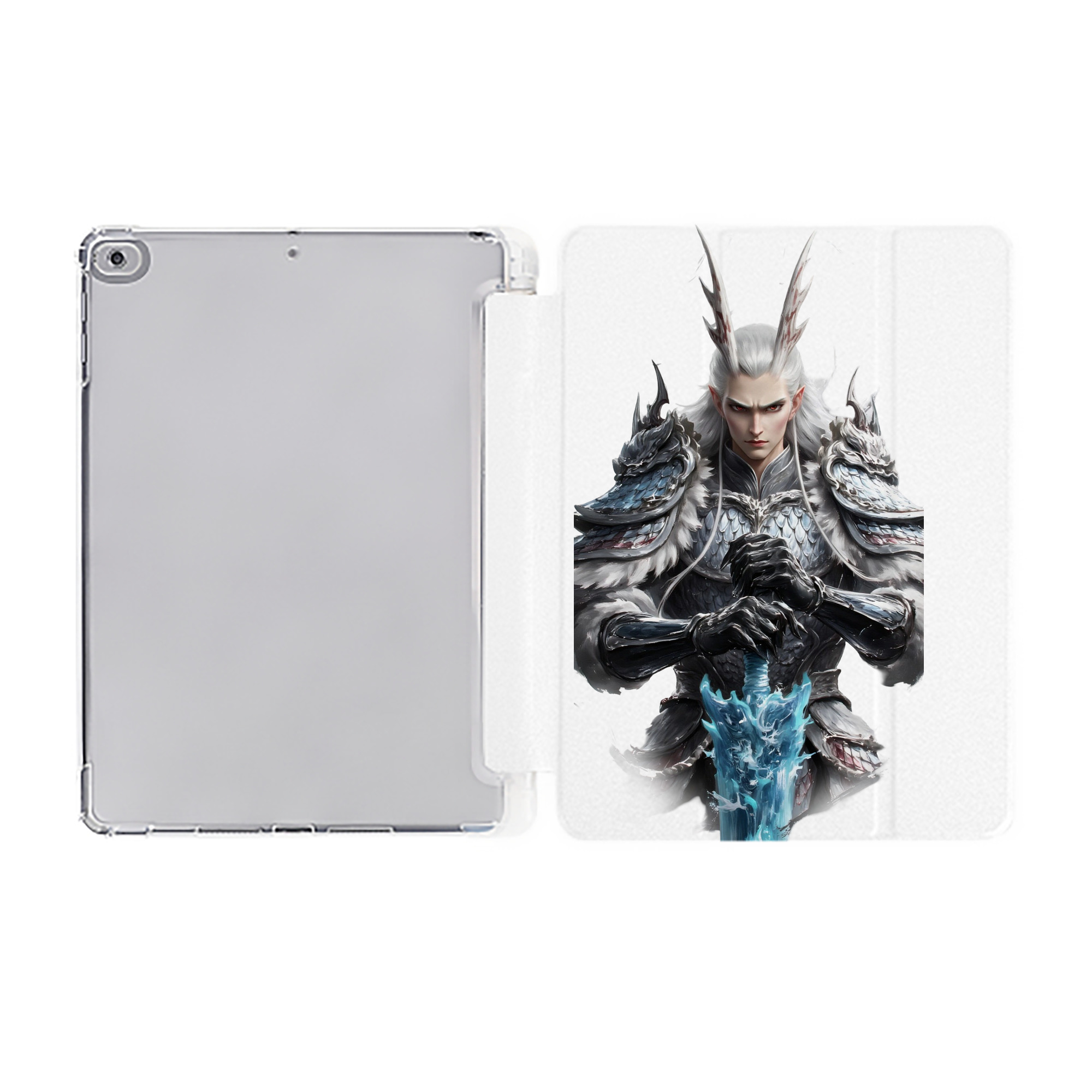 （画像用） Ne Zha 2 ナタ 魔童の大暴れ IPad ケース ペン収納付き 三つ折りスタンド PUレザー×シリコン 対応機種9.5/10.5/10.9インチ